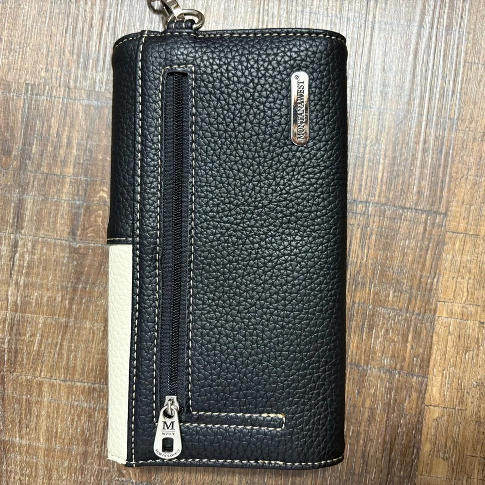 Montana West Black and Cream Star-Embellished Clutch Of Wallet - Picture 10 of 12